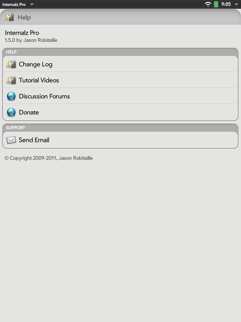 Internalz File Manager webOS App Museum II
